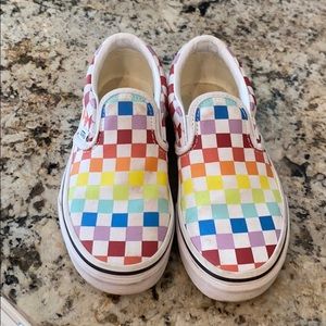 GUC rainbow checkered vans 12.5